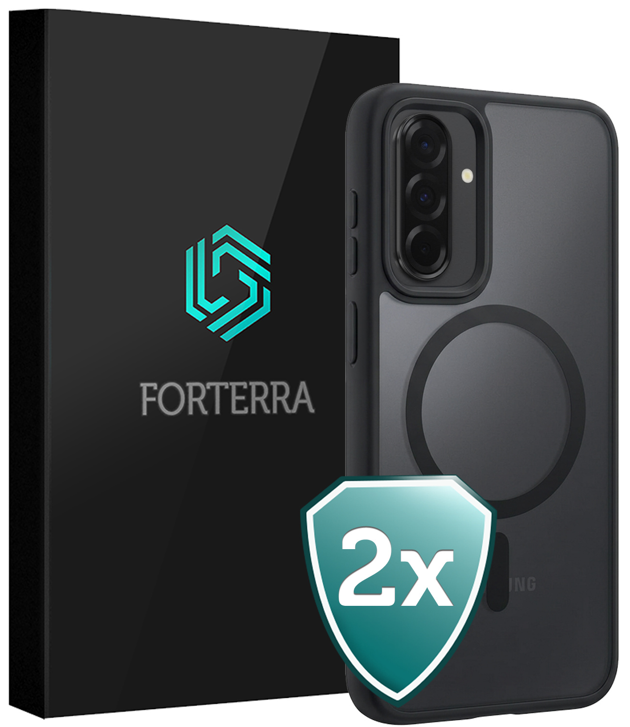 Forterra Forterra Samsung Galaxy A36 Magsafe Hoesje - Zwart - 2 PACK