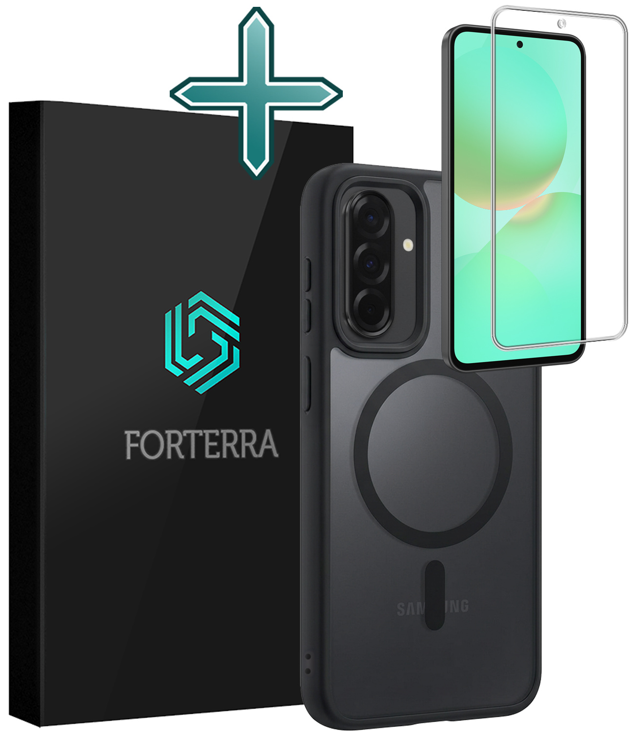 Forterra Forterra Samsung Galaxy A36 Magsafe Hoesje Zwart Met Screenprotector