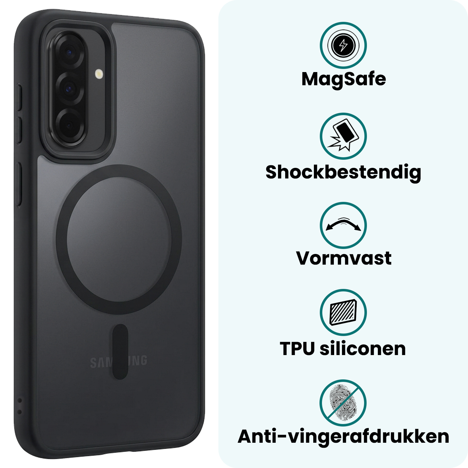 Forterra Forterra Samsung Galaxy A36 Magsafe Hoesje Zwart Met 2x Screenprotector