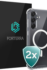 Forterra Forterra Samsung Galaxy A55 Magsafe Hoesje - Transparant - 2 PACK