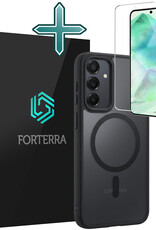 Forterra Forterra Samsung Galaxy A55 Magsafe Hoesje Zwart Met Screenprotector