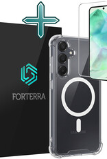 Forterra Forterra Samsung Galaxy A55 Magsafe Hoesje Transparant Met Screenprotector