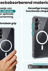 Forterra Forterra Samsung Galaxy A55 Magsafe Hoesje Transparant Met Screenprotector