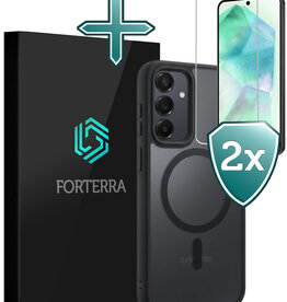 Forterra Forterra Samsung Galaxy A55 Magsafe Hoesje Zwart Met 2x Screenprotector