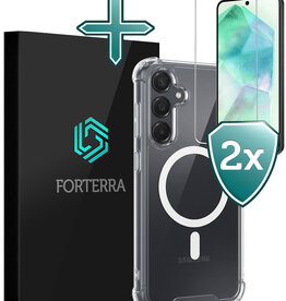 Forterra Forterra Samsung Galaxy A55 Magsafe Hoesje Transparant Met 2x Screenprotector