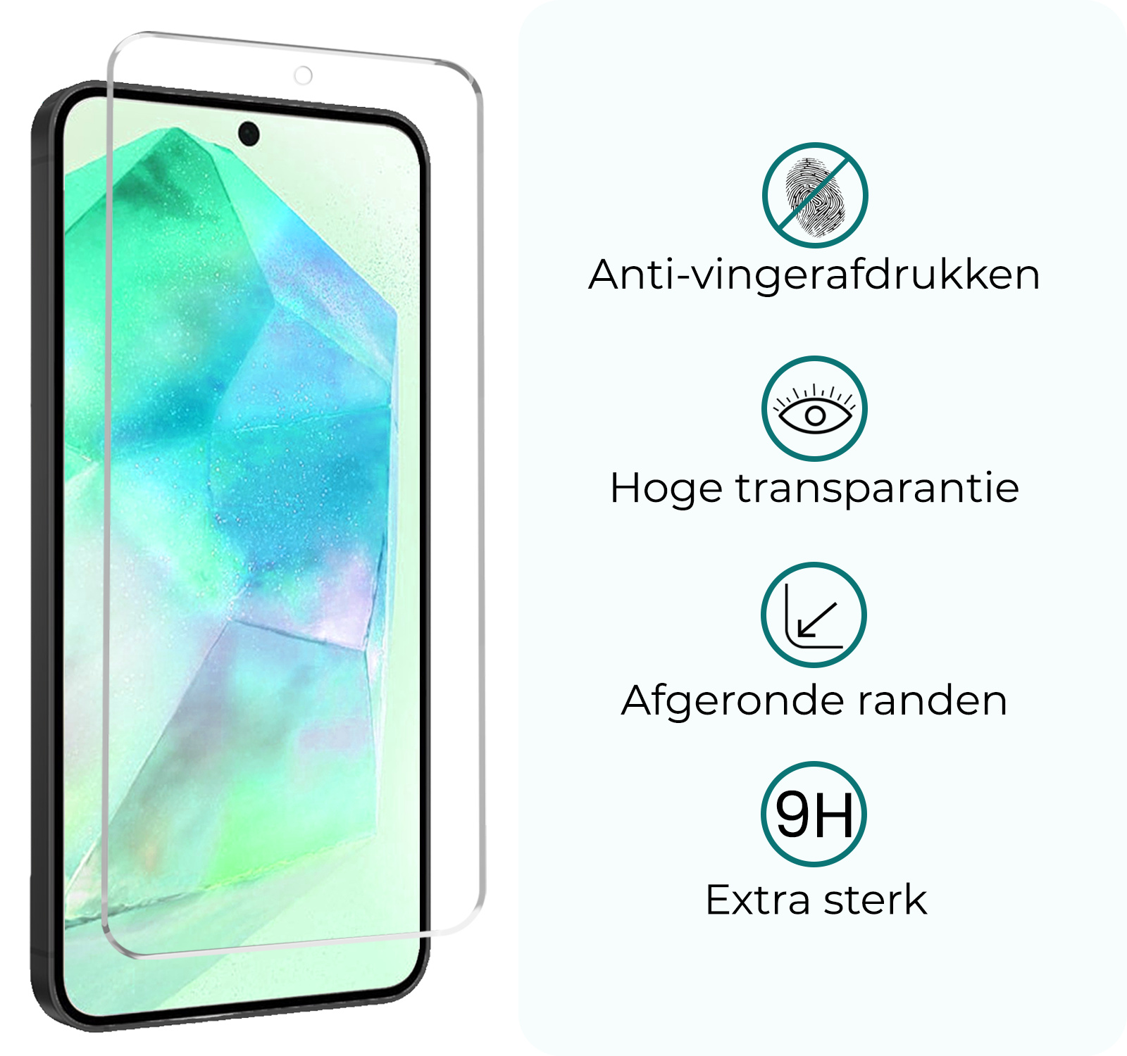 Forterra Forterra Samsung Galaxy A55 Magsafe Hoesje Transparant Met 2x Screenprotector