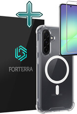 Forterra Forterra Samsung Galaxy A56 Magsafe Hoesje Transparant Met Screenprotector