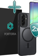 Forterra Forterra Samsung Galaxy A56 Magsafe Hoesje Zwart Met 2x Screenprotector