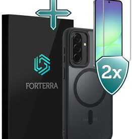 Forterra Forterra Samsung Galaxy A56 Magsafe Hoesje Zwart Met 2x Screenprotector
