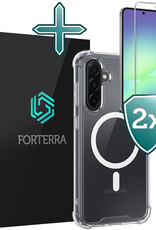 Forterra Forterra Samsung Galaxy A56 Magsafe Hoesje Transparant Met 2x Screenprotector