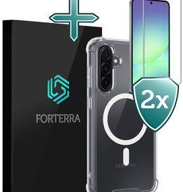 Forterra Forterra Samsung Galaxy A56 Magsafe Hoesje Transparant Met 2x Screenprotector