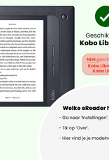 Nomfy Hoesje Geschikt voor Kobo Libra H2O Hoes Book Case - Hoes Geschikt voor Kobo Libra H2O Hoesje Book Cover - Zwart