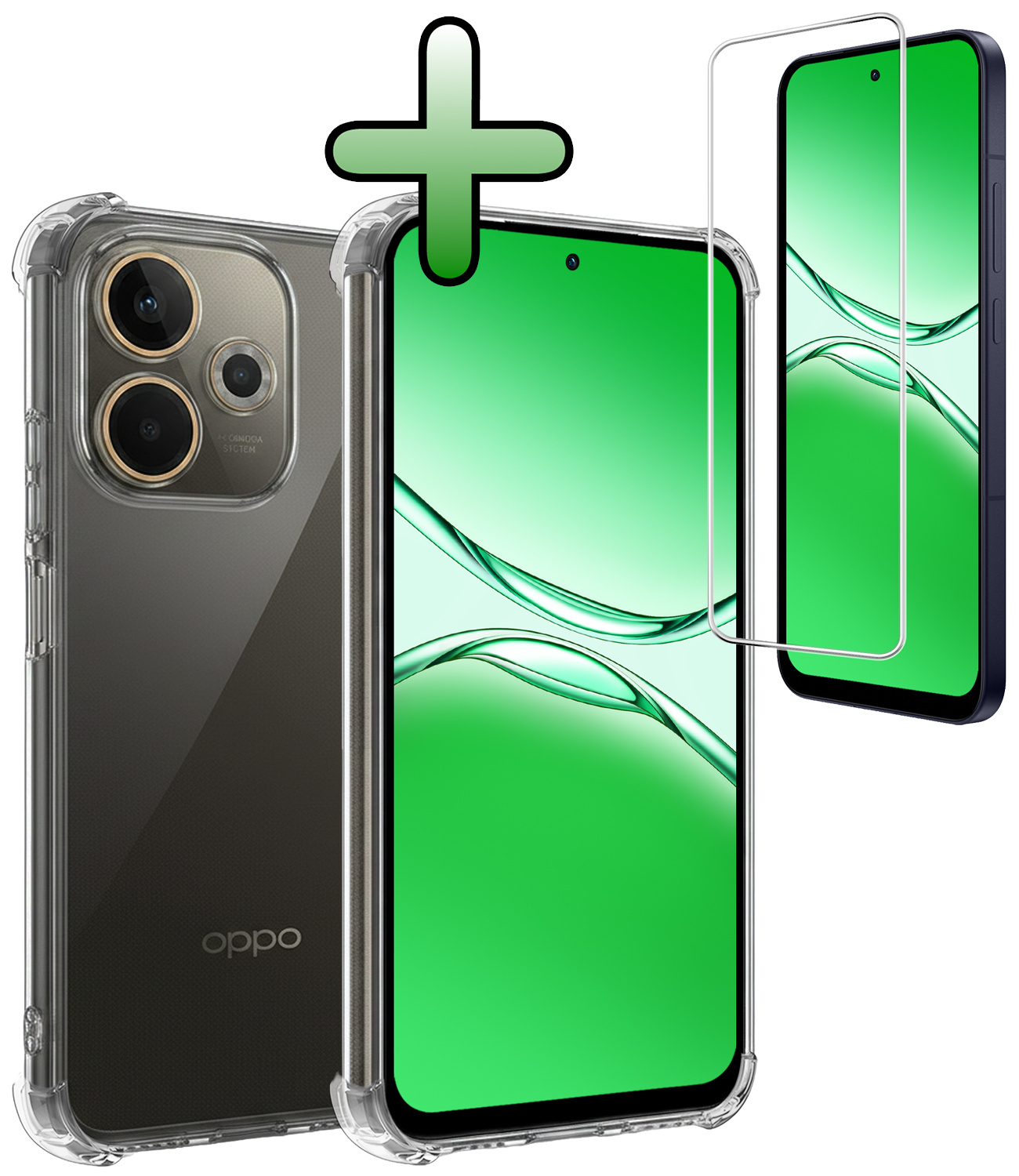BASEY. BASEY. OPPO A5 Pro Hoesje Shockproof Met Screenprotector
