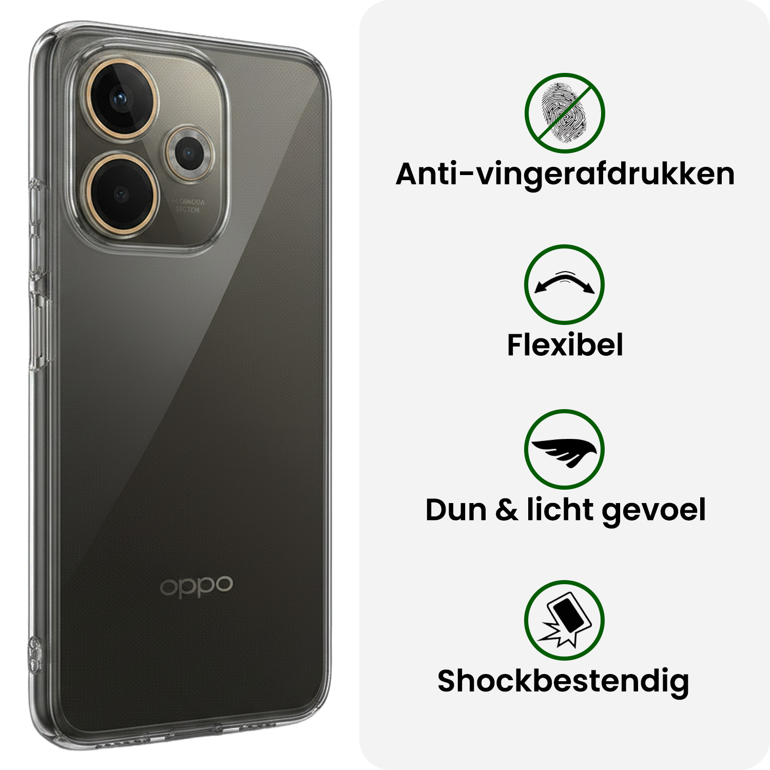 BASEY. BASEY. OPPO A5 Pro Hoesje Siliconen - Transparant