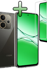 BASEY. BASEY. OPPO A5 Pro Hoesje Siliconen Met Screenprotector - Transparant