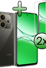 BASEY. BASEY. OPPO A5 Pro Hoesje Siliconen Met 2x Screenprotector - Transparant