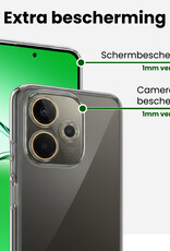 BASEY. BASEY. OPPO A5 Pro Hoesje Siliconen Met 2x Screenprotector - Transparant