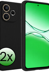 BASEY. BASEY. OPPO A5 Pro Hoesje Siliconen - Zwart - 2 PACK