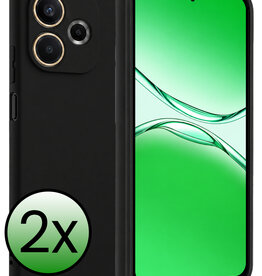 BASEY. BASEY. OPPO A5 Pro Hoesje Siliconen - Zwart - 2 PACK