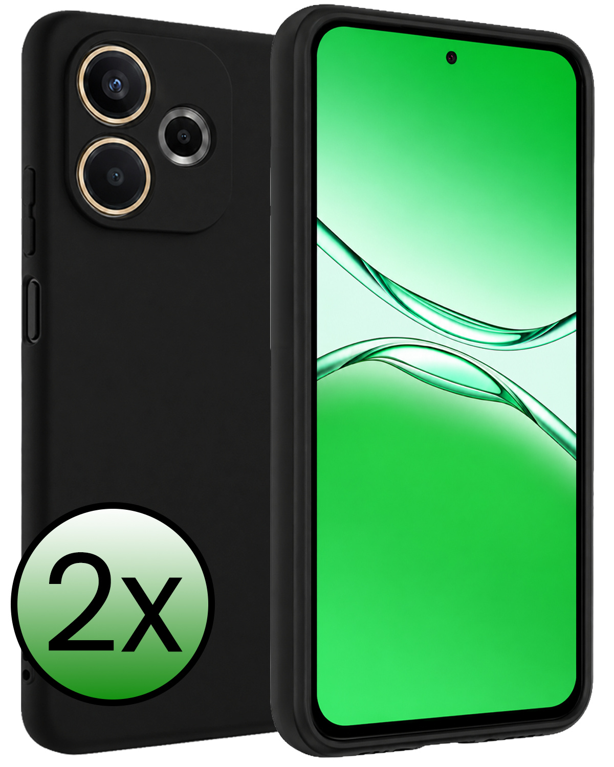 BASEY. BASEY. OPPO A5 Pro Hoesje Siliconen - Zwart - 2 PACK
