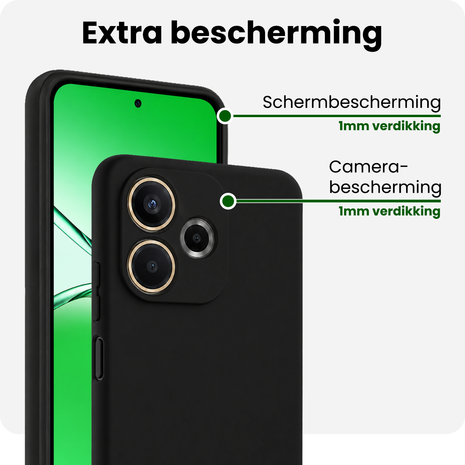 BASEY. BASEY. OPPO A5 Pro Hoesje Siliconen - Zwart - 2 PACK