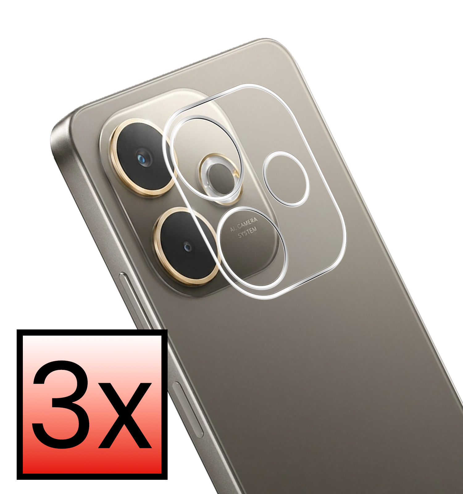 NoXx NoXx OPPO A5 Pro Camera Screenprotector - 3 PACK