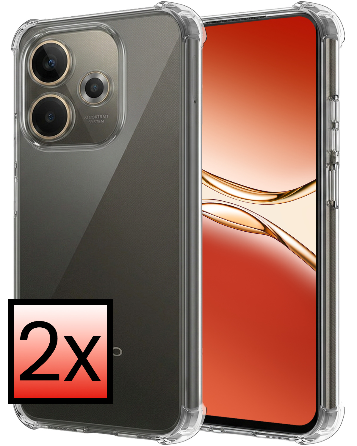 NoXx NoXx OPPO A5 Pro Hoesje Shockproof - Transparant - 2 PACK