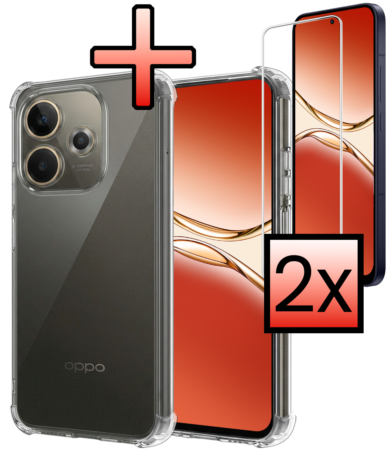 NoXx NoXx OPPO A5 Pro Hoesje Shockproof Met 2x Screenprotector