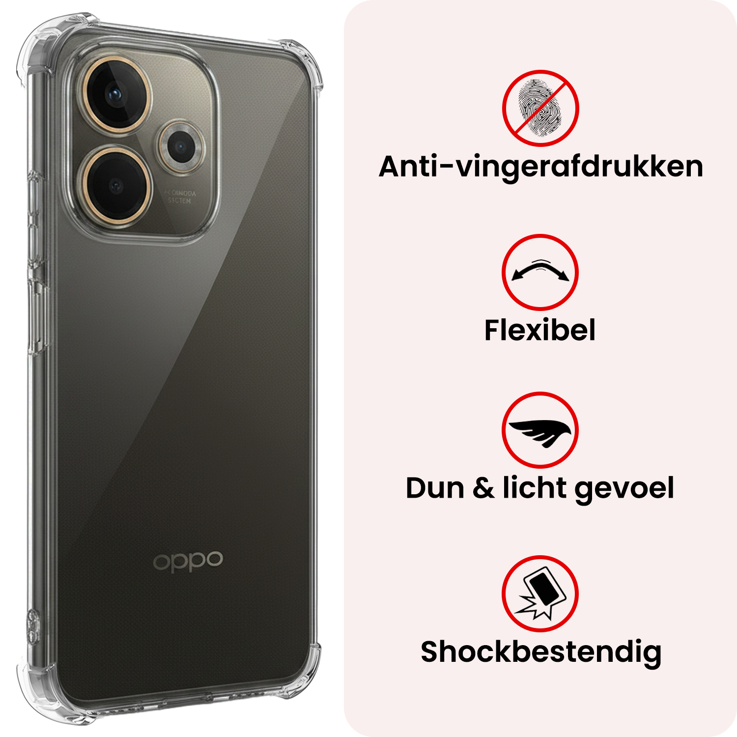 NoXx NoXx OPPO A5 Pro Hoesje Shockproof Met 2x Screenprotector