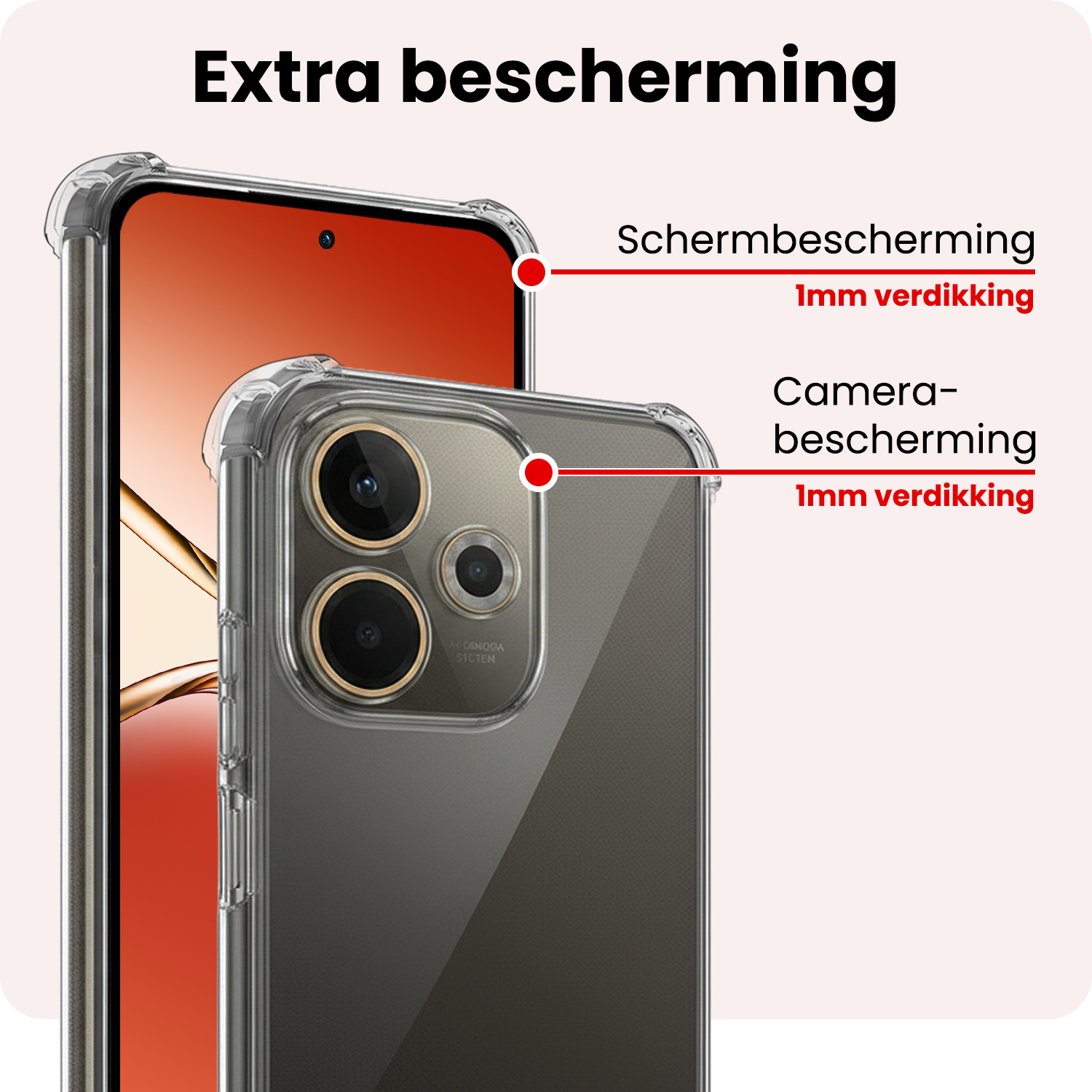 NoXx NoXx OPPO A5 Pro Hoesje Shockproof Met 2x Screenprotector