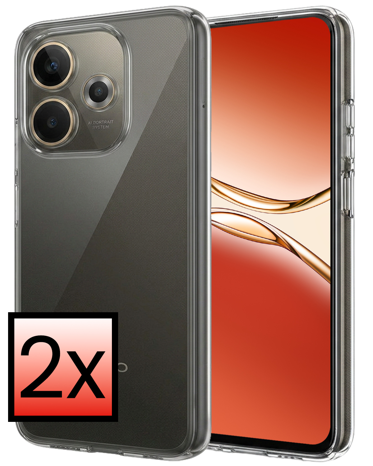 NoXx NoXx OPPO A5 Pro Hoesje Siliconen - Transparant - 2 PACK