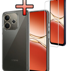 NoXx NoXx OPPO A5 Pro Hoesje Siliconen Met Screenprotector - Transparant