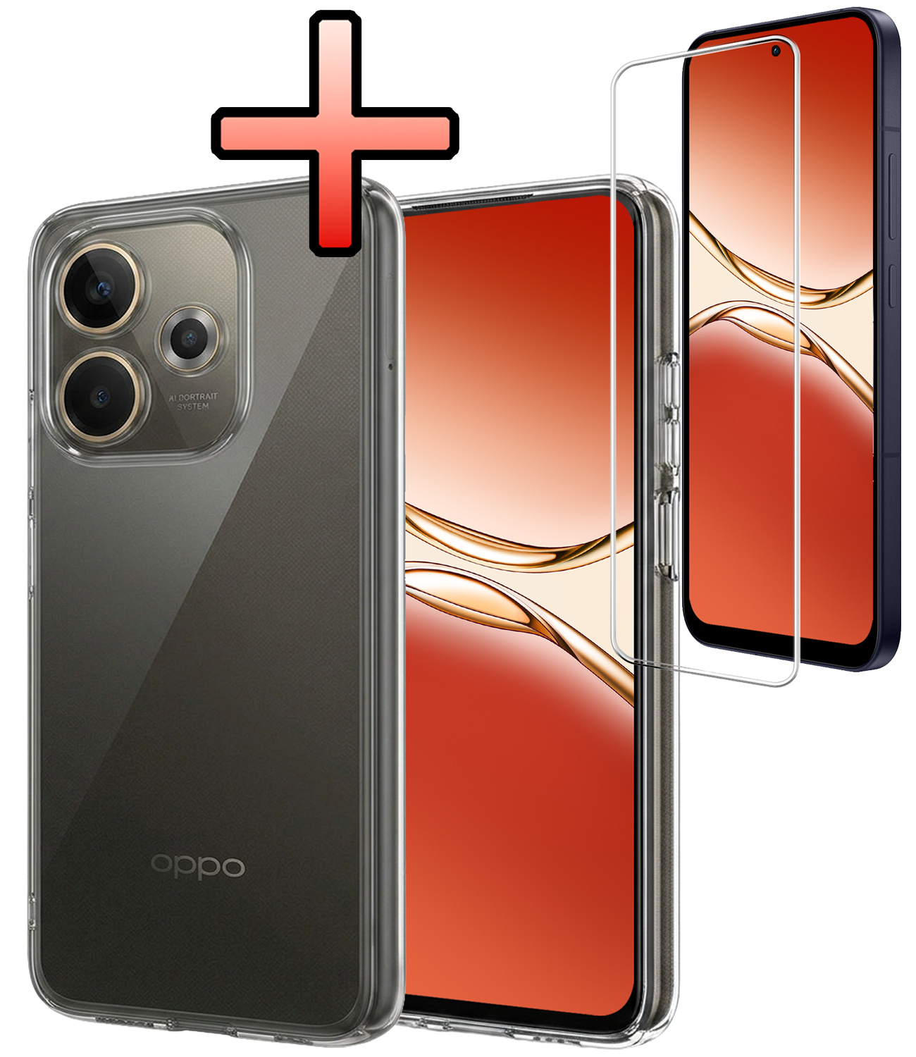 NoXx NoXx OPPO A5 Pro Hoesje Siliconen Met Screenprotector - Transparant