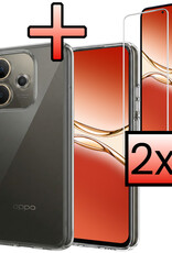 NoXx NoXx OPPO A5 Pro Hoesje Siliconen Met 2x Screenprotector - Transparant