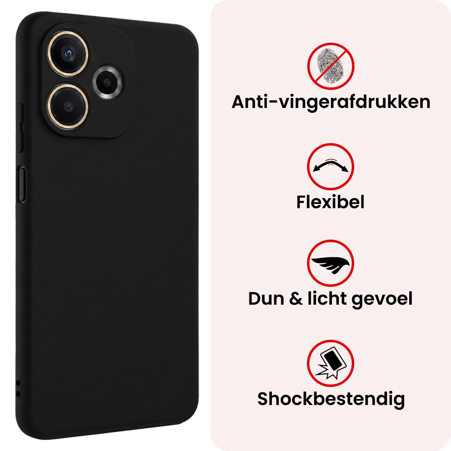 NoXx NoXx OPPO A5 Pro Hoesje Siliconen Met Screenprotector - Zwart