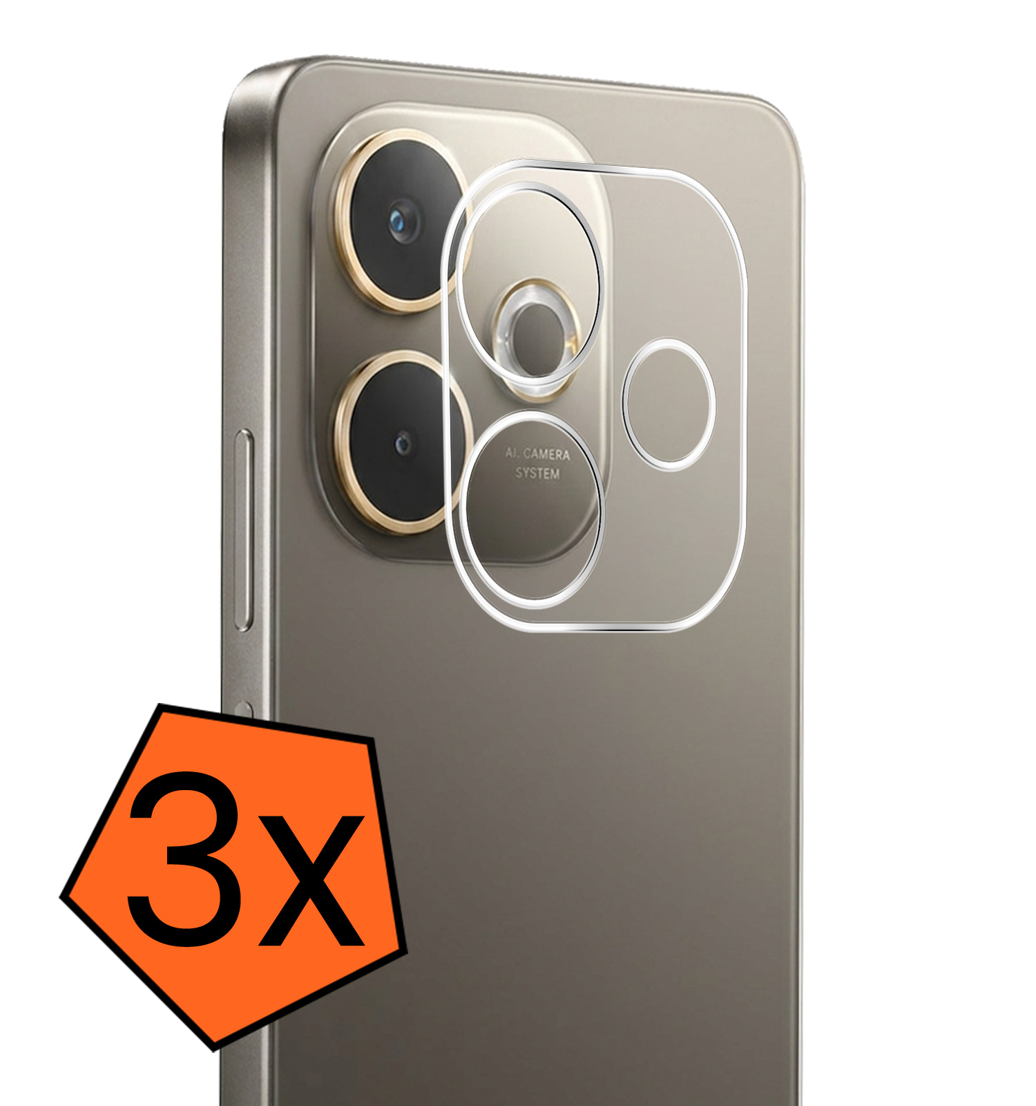 Nomfy Nomfy OPPO A5 Pro Camera Screenprotector - 3 PACK