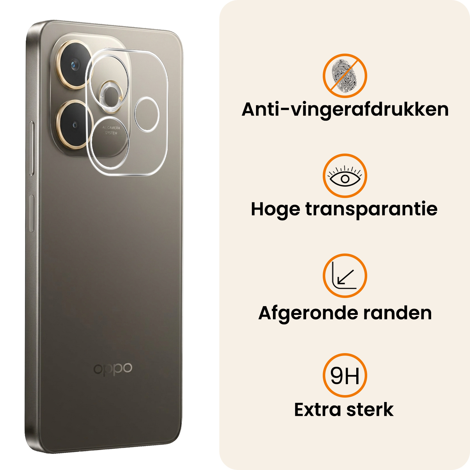 Nomfy Nomfy OPPO A5 Pro Camera Screenprotector - 3 PACK