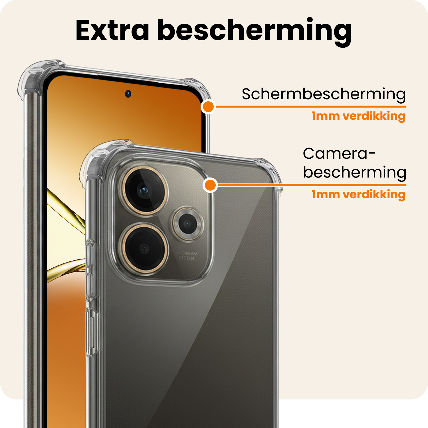 Nomfy Nomfy OPPO A5 Pro Hoesje Shockproof - Transparant - 2 PACK