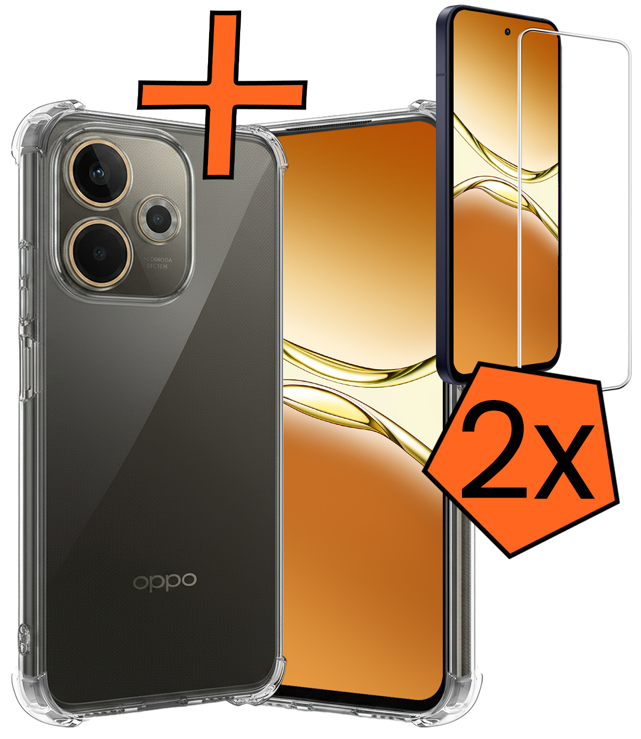 Nomfy Nomfy OPPO A5 Pro Hoesje Shockproof Met 2x Screenprotector