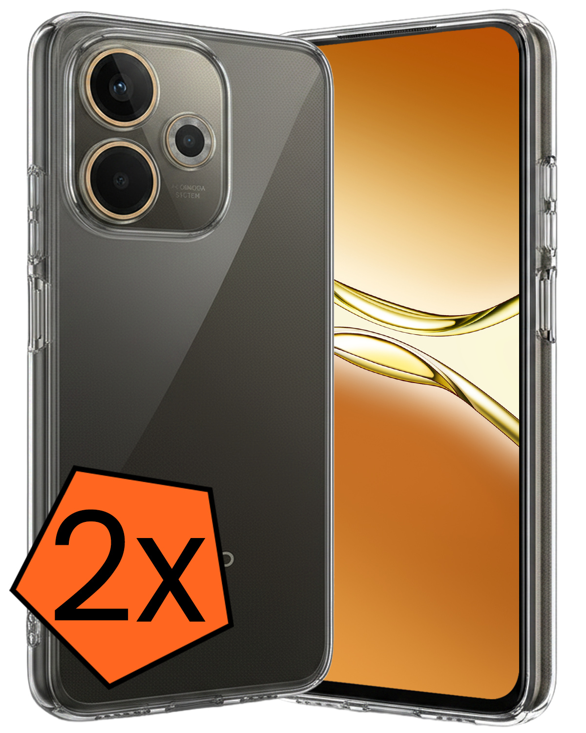Nomfy Nomfy OPPO A5 Pro Hoesje Siliconen - Transparant - 2 PACK