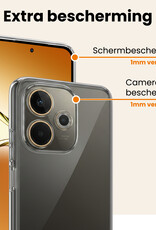 Nomfy Nomfy OPPO A5 Pro Hoesje Siliconen Met Screenprotector - Transparant
