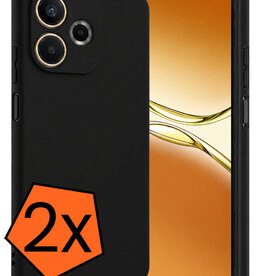 Nomfy Nomfy OPPO A5 Pro Hoesje Siliconen - Zwart - 2 PACK