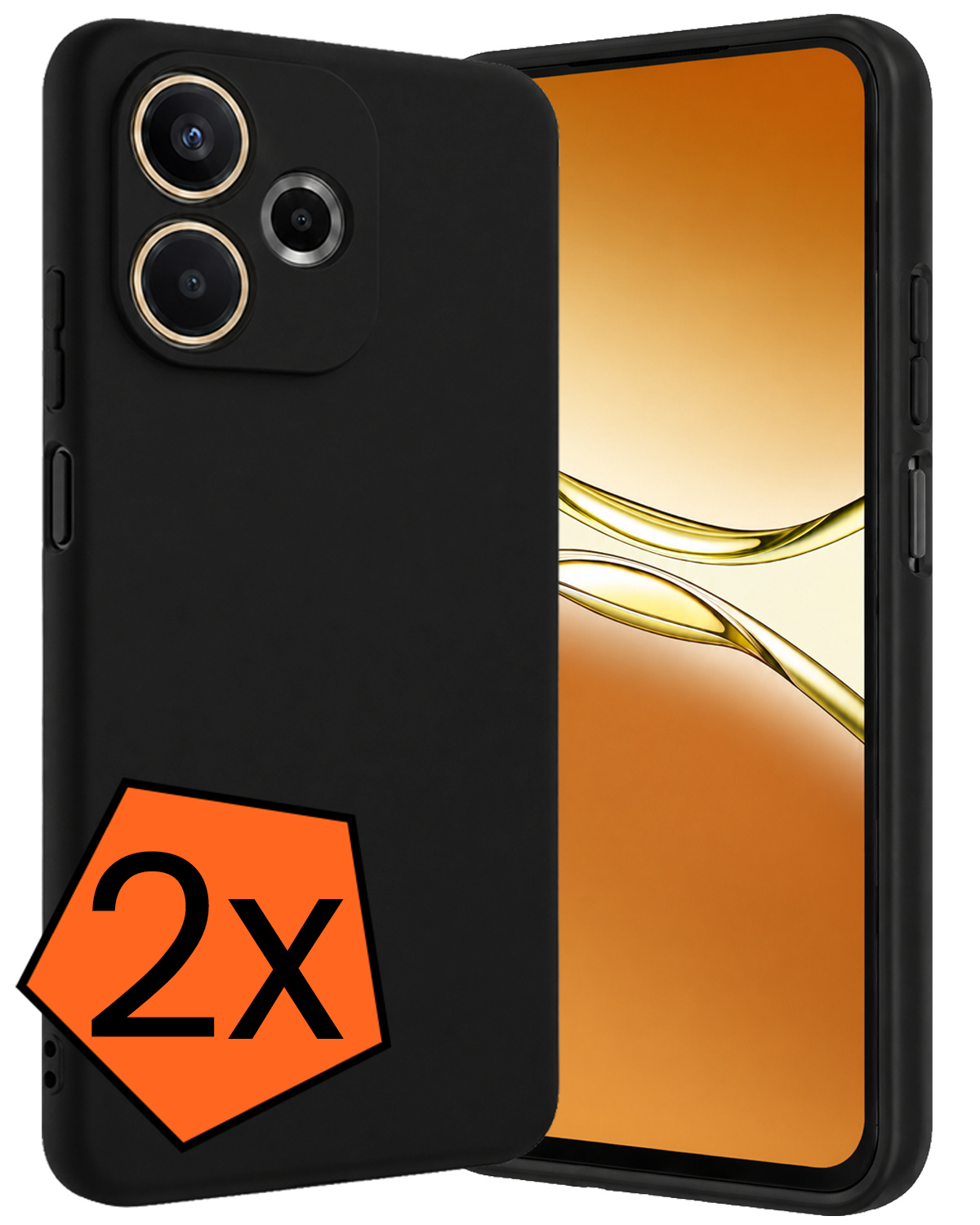 Nomfy Nomfy OPPO A5 Pro Hoesje Siliconen - Zwart - 2 PACK