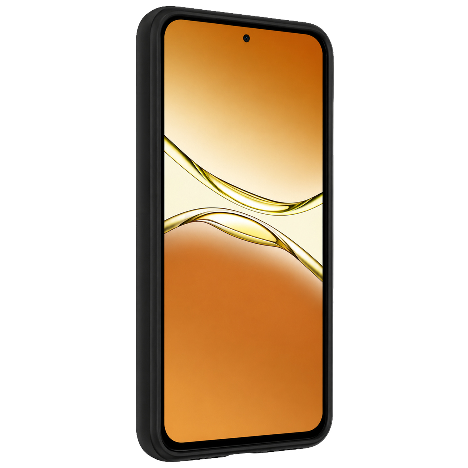 Nomfy Nomfy OPPO A5 Pro Hoesje Siliconen Met Screenprotector - Zwart