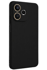 Nomfy Nomfy OPPO A5 Pro Hoesje Siliconen Met 2x Screenprotector - Zwart