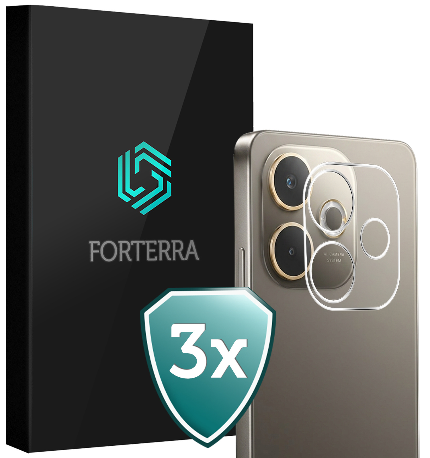 Forterra Forterra OPPO A5 Pro Camera Screenprotector - 3 PACK