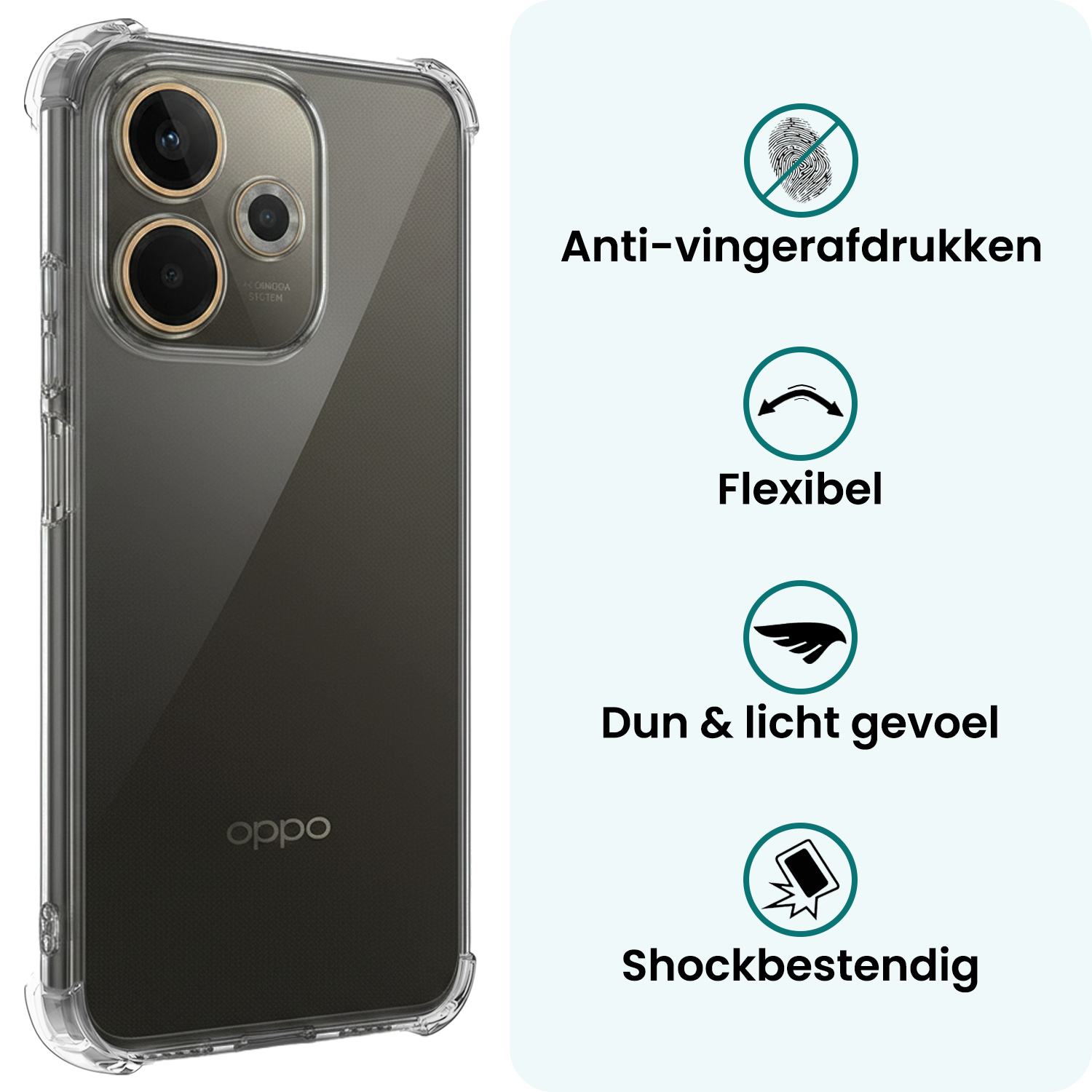 Forterra Forterra OPPO A5 Pro Hoesje Shockproof Met 2x Screenprotector