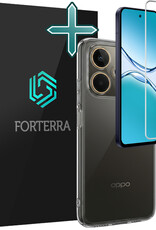 Forterra Forterra OPPO A5 Pro Hoesje Siliconen Met Screenprotector - Transparant