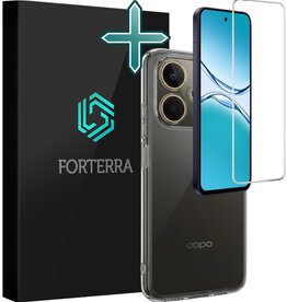 Forterra Forterra OPPO A5 Pro Hoesje Siliconen Met Screenprotector - Transparant