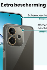 Forterra Forterra OPPO A5 Pro Hoesje Siliconen Met Screenprotector - Transparant
